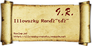 Illovszky Renátó névjegykártya