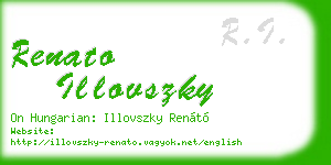 renato illovszky business card