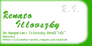 renato illovszky business card
